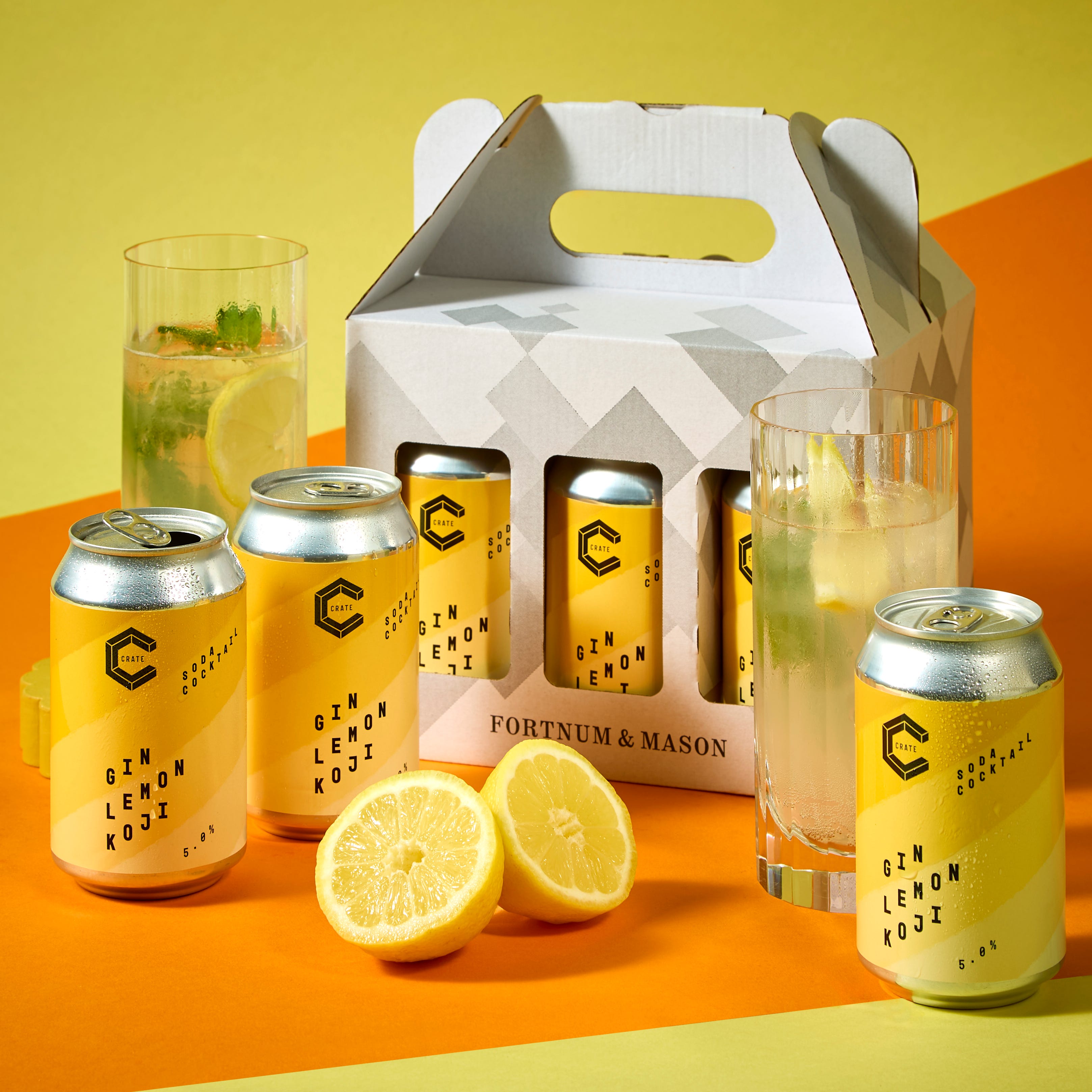 CRATE Soda Cocktail Gin Lemon Koji 5%, 6 x 330ml product image