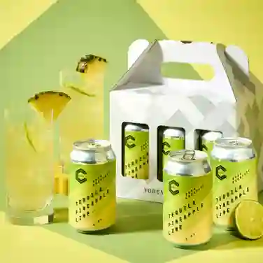 CRATE Soda Cocktail Tequila Pineapple Lime 5%, 6 x 330ml