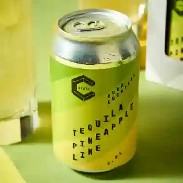 CRATE Soda Cocktail Tequila Pineapple Lime 5%, 6 x 330ml