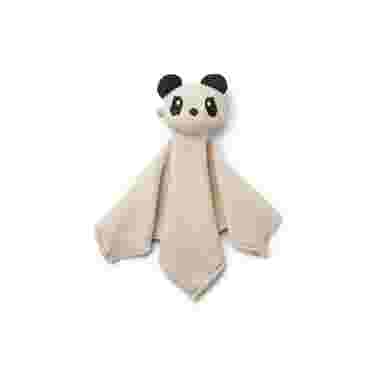 Liewood Milo Panda Knit Cuddle Cloth, Beige