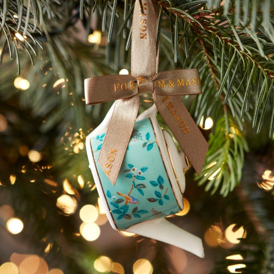 Fortnum's Camellia Teapot Christmas Decoration product image