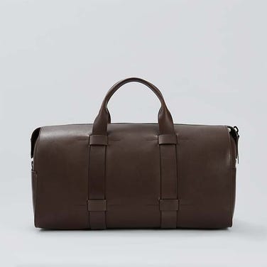 Troubadour Getaway Leather Day Bag, Brown