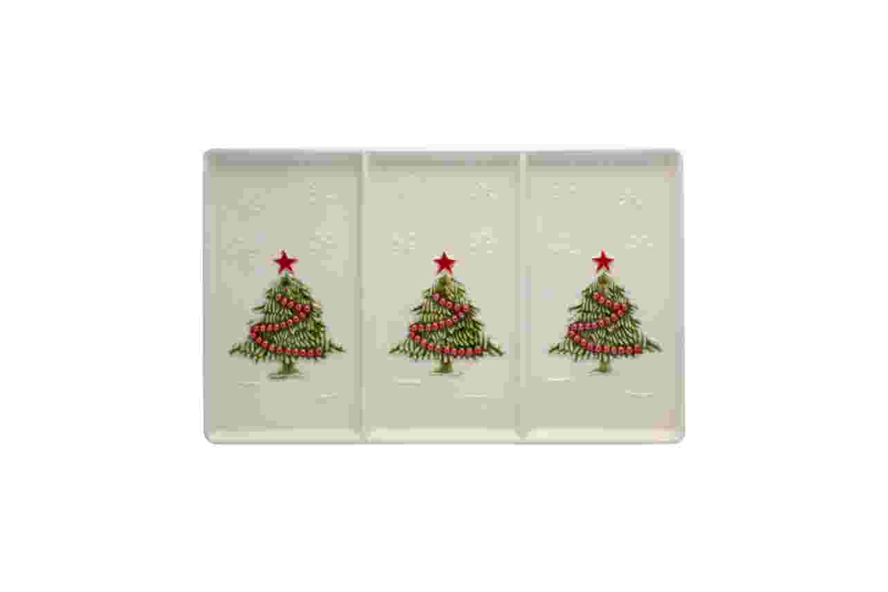B White Triple Tree Divisions Tray