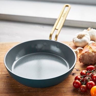 GreenPan x Stanley Tucci Venetian Teal 20cm and 26cm Frying Pans