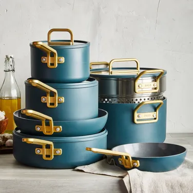 GreenPan x Stanley Tucci Venetian Teal 11-piece set