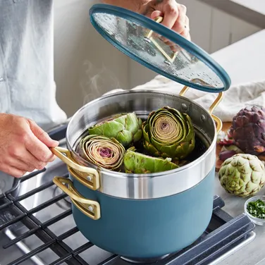 GreenPan x Stanley Tucci Venetian Teal 11-piece set