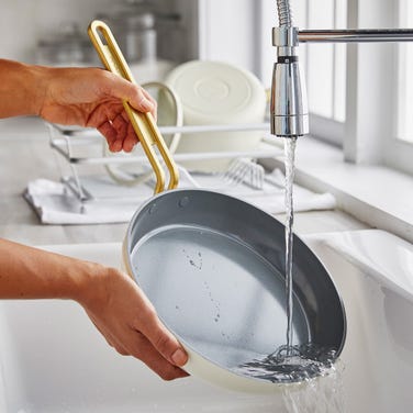 GreenPan x Stanley Tucci Carrara White 20cm and 26cm Frying Pans