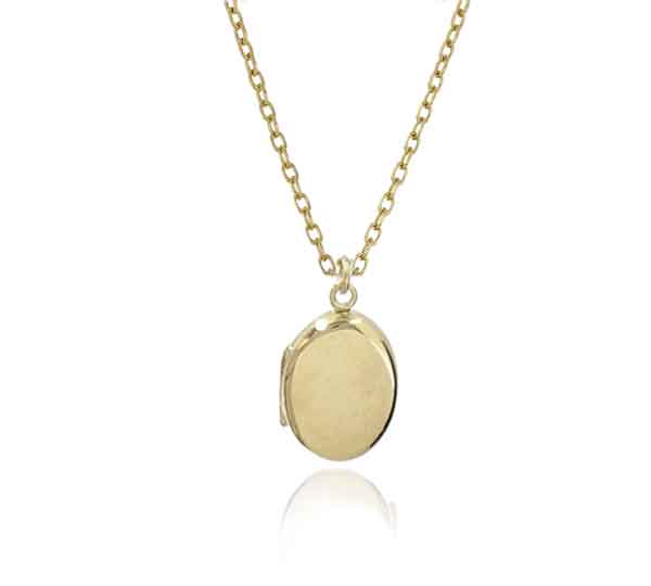 Fortnum & Mason X EC One Small Oval Locket Necklace, Gold