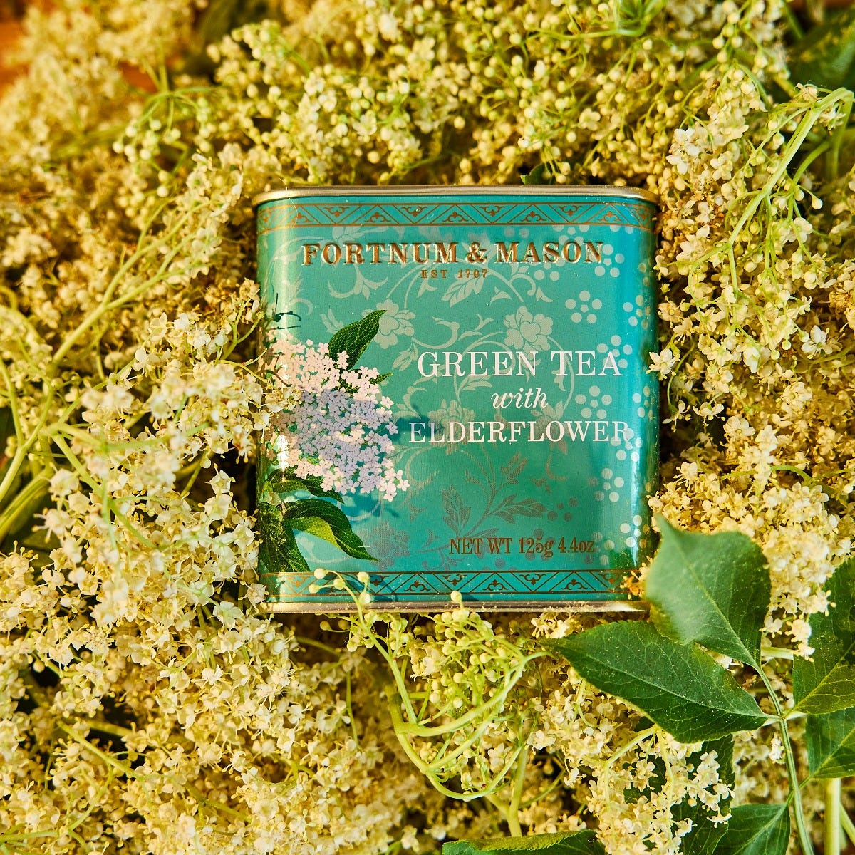 Green Tea with Elderflower, Loose Leaf Caddy, 125g