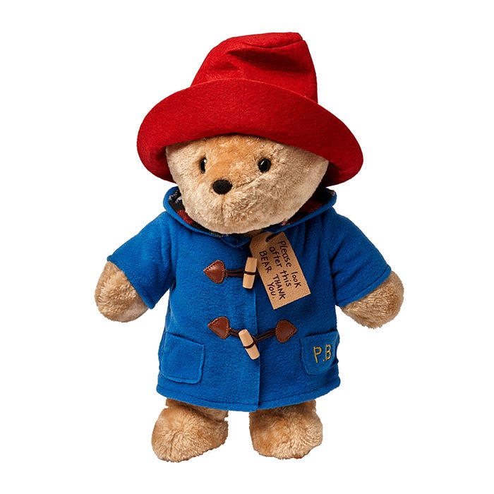 Paddington bear stuffed animal vintage discount