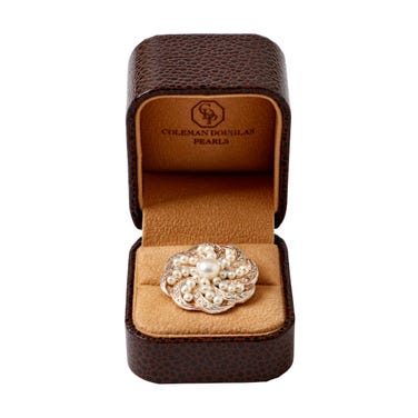 Coleman Douglas Pearls Exclusive Coronation Pearl & Silver Brooch