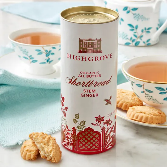 Highgrove Organic Stem Ginger Shortbread, 125g product image