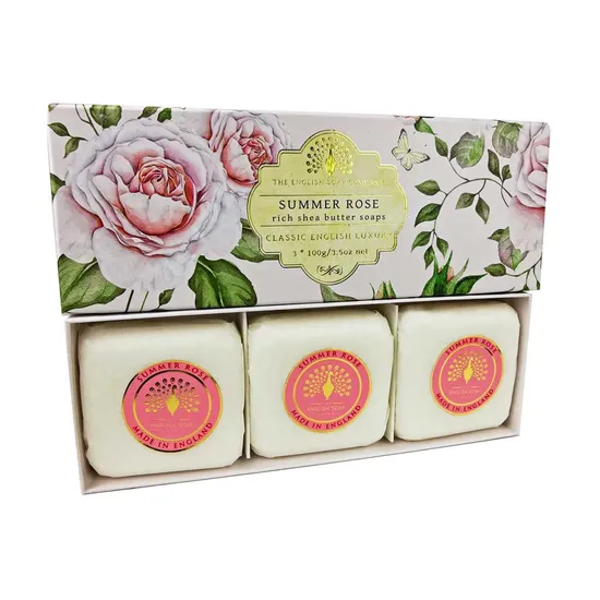 The English Soap Company Summer Rose Soap Gift Box product image
