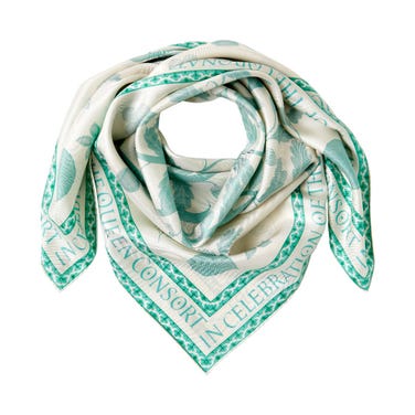 Fortnum's Coronation Queen Consort Silk Twill Scarf