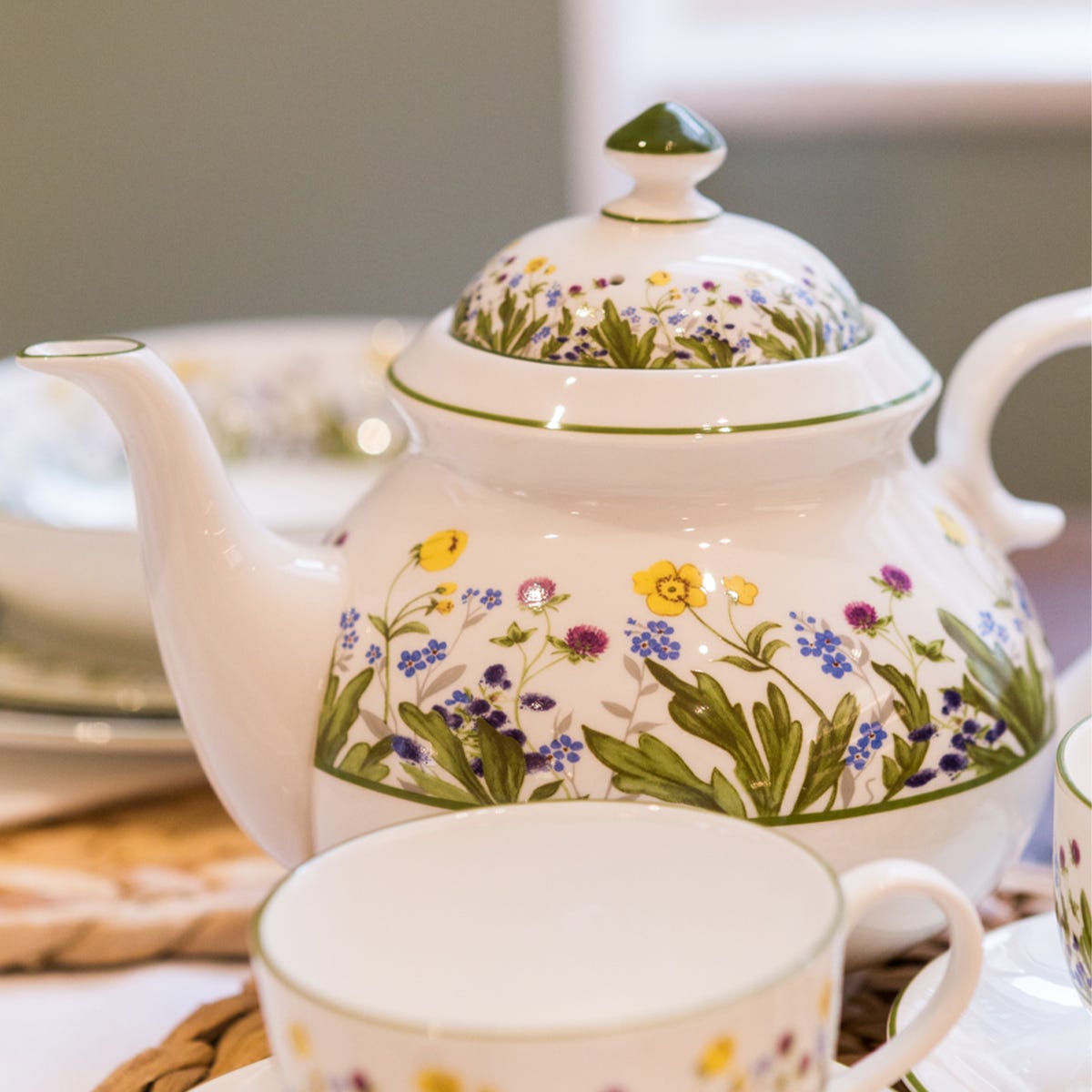 Halcyon Days Highgrove Wildflower Teapot, Fortnum & Mason