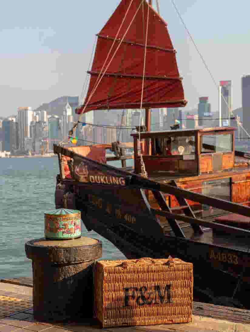 hamper by junk boat