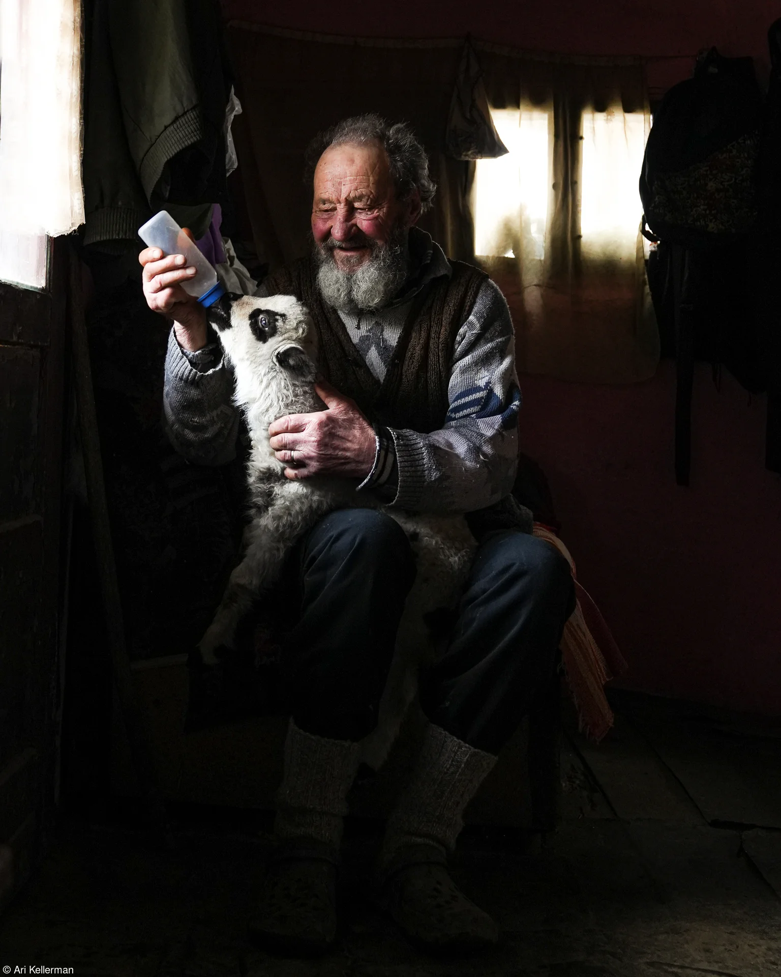 Ari Kellerman | Andre rearing the bummer lamb