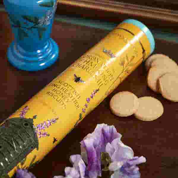 Fortnum & Mason Coronation Scottish Ling Heather Honey Biscuit tin